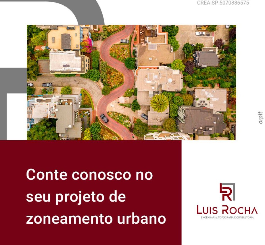 Zoneamento urbano em bairro residencial